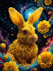Bunny in outer space