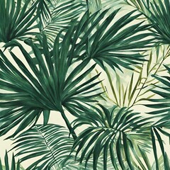 Tropical Fruit Fiesta: A Vibrant Pattern of Sliced Fruits for a Summery Touch - Tropical Breeze: A Modern Pattern of Palm Leaves for a Summery Touch (9)