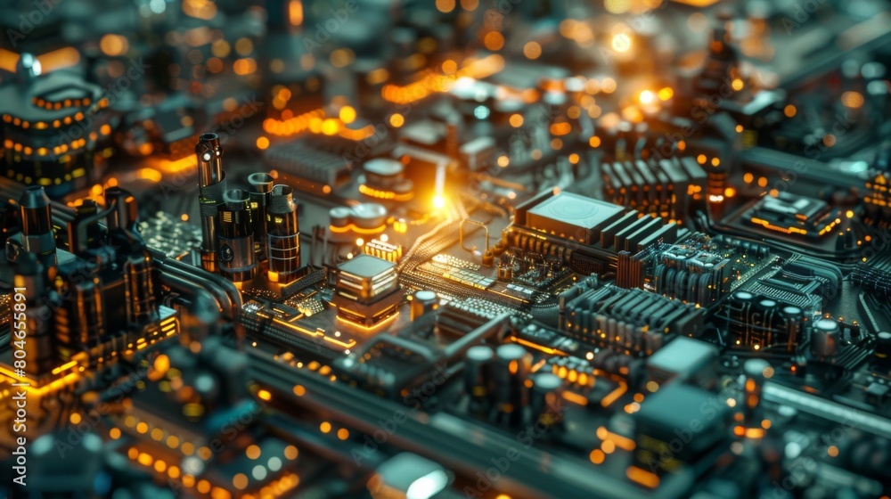 Poster smart industry concept. automation and data exchange in manufacturing technologies.