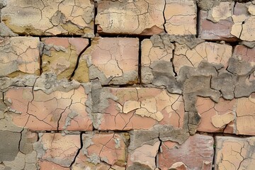 Background of old and cracked brick wall