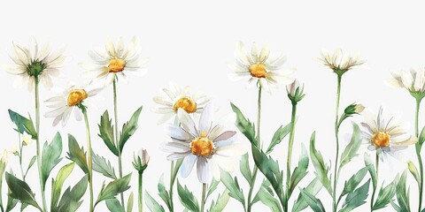 Delicate Chamomile Flower Illustration Generative AI