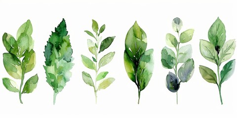 Botanical Wedding Composition with Leaves and Herbs Generative AI