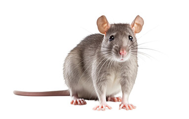 Mischievous Rat Isolated On Transparent Background PNG.