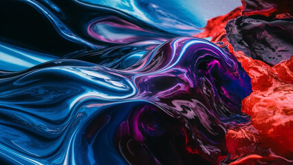 Obraz premium Abstract liquid multicolored background.