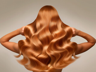 Fototapeta premium Haircare, hair care, hair of a woman, Red Hair