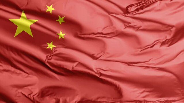 waving flag of china