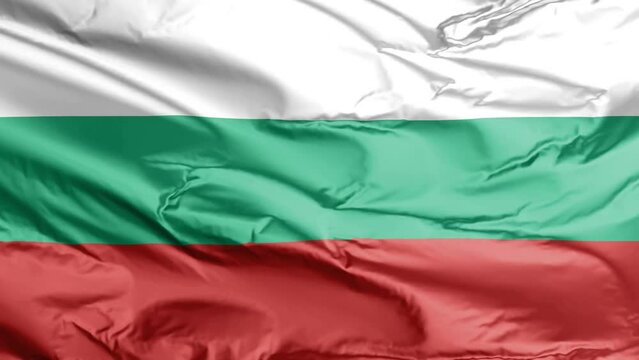 waving flag of bulgaria