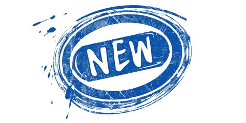 New Low Price Blue Grunge Stamp on Isolated White Background. Affordable and attractive label