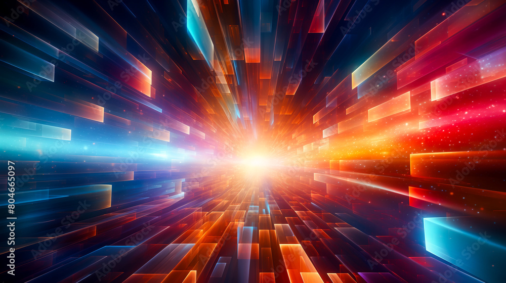 Poster abstract colorful glowing technology background. shiny backdrop with copy space.