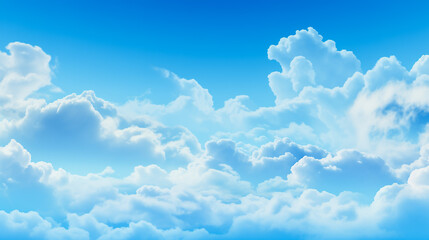 Beautiful cloudy blue sky background. Summer backdrop with copy space.