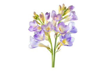 Freesias flower isolated on transparent background.