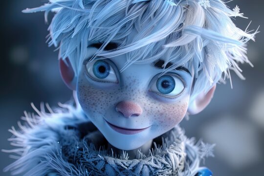 Jack Frost: The Original Winter Sprite with an Icy Touch 3D Rendered CG Image