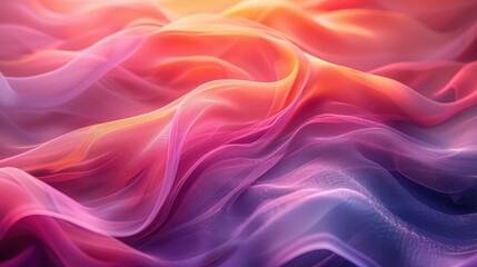 A colorful, abstract painting of a wave with a purple and pink hue