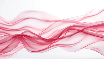 Pale rose red undulating abstract background, neatly isolated on white, high-definition.