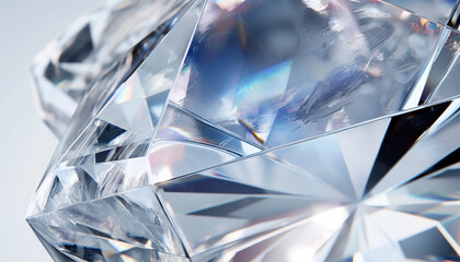 Sparkling diamonds scattered across a clear blue background
