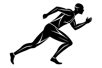  running man vector silhouette