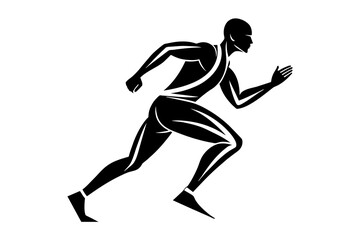  running man vector silhouette