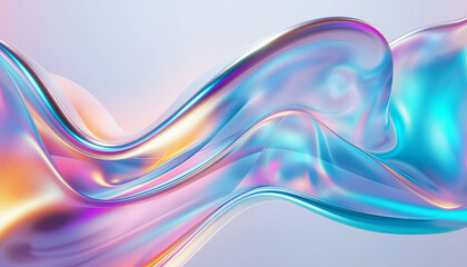 Abstract flowing blue wave lines design background