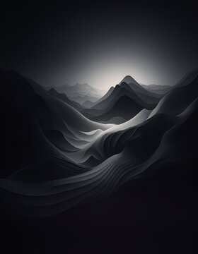 Mountain landscape peaceful background