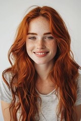 Close up of a woman with red hair