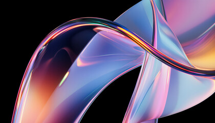Swirling waves of bright colors in a flowing abstract design