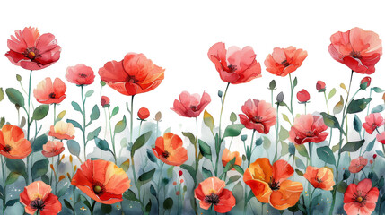 Obraz premium Blue and Yellow Flowers on White Background