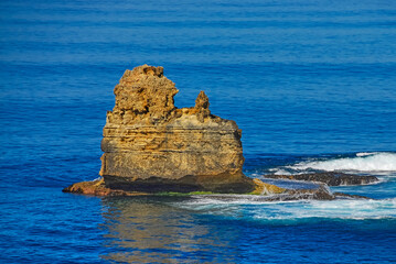 A interesting limestone rock formation off the southern coast of Victoria in Australia.