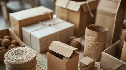 Products Packaged in Sustainable Materials, Promoting eco-friendly packaging choices, close-up