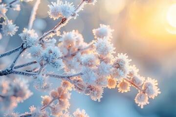 Closeup Image Of Hoarfrost In Nature