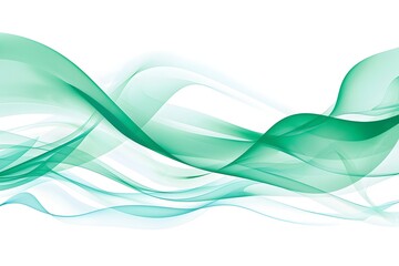 Abstract green wavy vector background on white isolated background, detailed and sharp, professional photography using a Leica M6 film camera in style of stock photo, hyper realistic 
