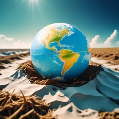global warming has upset the balance of the world and famine is everywhere