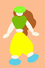 illustration of a girl in a hat