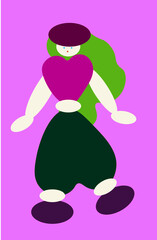 illustration of a girl