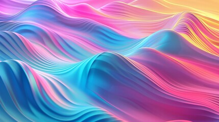 colorful and liquid smooth background with purple neon gradient, fluid vivid wallpaper with curve and wave shapes, iridescent tech silk style