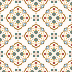 Luxury vector seamless pattern. Ornament, Traditional, Ethnic, Arabic, Turkish, Indian motifs. Great for fabric and textile, wallpaper, packaging design or any desired idea.