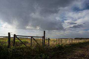 Field gateway in countryside, Buenos Aires province, Patagonia , Argentina