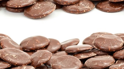 chocolate candies isolated on white Generative AI