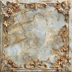 Lavish antique baroque, barocco ornate marble ceiling frame non linear reformation design. elaborate ceiling with intricate accents depicting classic elegance and architectural beauty