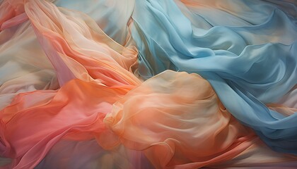 colorful silk fabric wave background