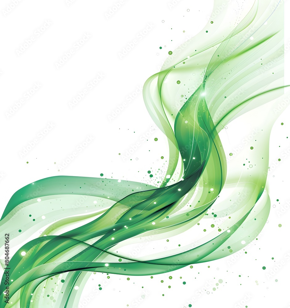 Poster abstract green wavy line vector background design element for your presentation, powerpoint template