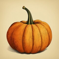 Vintage pumpkin. Generated AI.