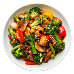 Close-Up Vegetable Stir Fry Professional Mockup