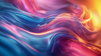 Colorful Wave of Hair Painting
