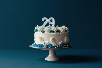 A beautiful birthday cake. 29 years old