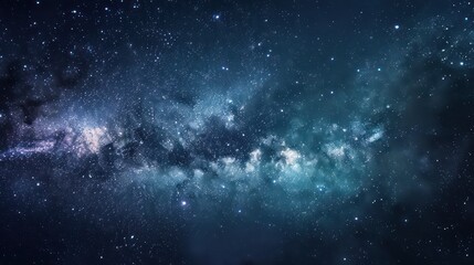 Obraz premium The image captures the mysterious and vast expanse of the starry night sky, dotted with cosmic dust and distant celestial bodies
