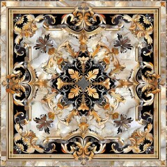 Lavish antique baroque, barocco ornate marble ceiling frame non linear reformation design. elaborate ceiling with intricate accents depicting classic elegance and architectural beauty