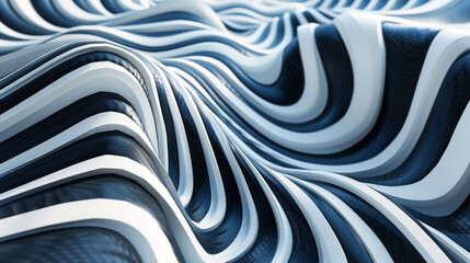 Graphic design of smooth lines with black stripes. Abstract background. Dynamic balance. Concept of copy space, background.