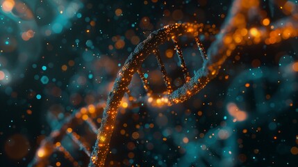 An artificial intelligence algorithm analyzing genomic data to identify patterns associated with complex diseases, aiding in the development of targeted therapies.