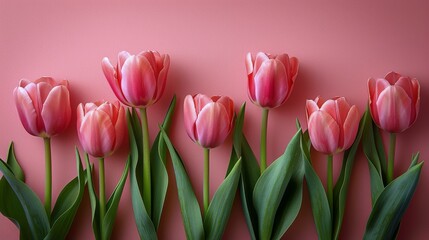 Naklejka premium Pink Tulips in Vase
