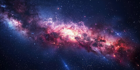 Night sky, universe filled with stars, nebula and galaxy, milky way.